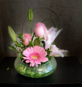 pink splash Vase Arrangement 