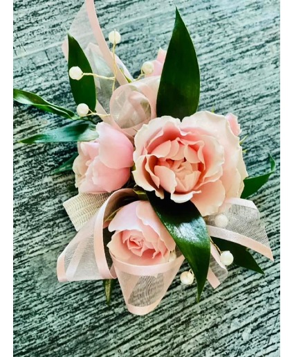 Pink Spray Rose Corsage  