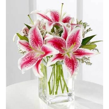  Pink Stargazer Lily Bouquet  Floral Arrangement