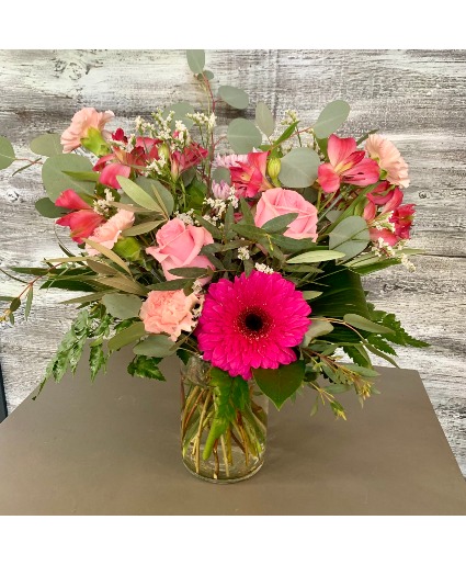 Pink Summer Garden  Vase Arrangement