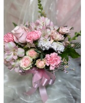 Pink Sweetness Roses, Carnations and Alstro