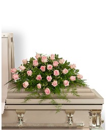 Pink Tranquility Casket Spray Sympathy Arrangement