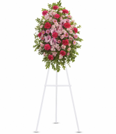 Pink Tribute Spray Standing Easel