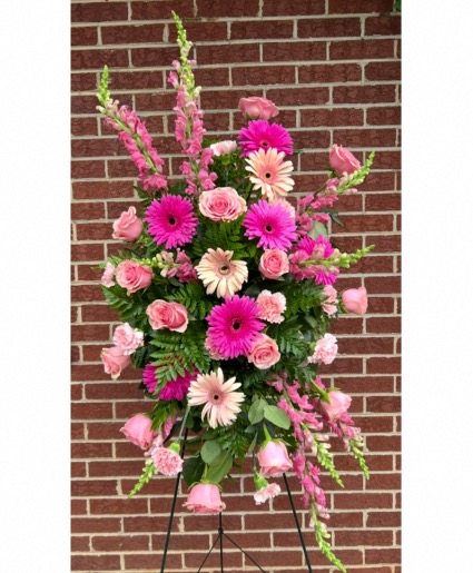 Pink Tribute Standing Spray  