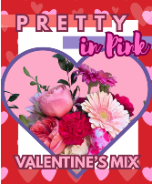 Pink Valentine's Mix Fresh Vase Arrangement