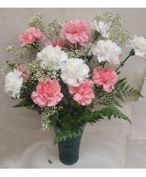 Pink & White Mixed Carnations Mother's Day