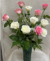 Pink & White Mixed Roses Mother's Day