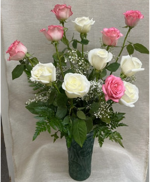 Pink & White Roses
