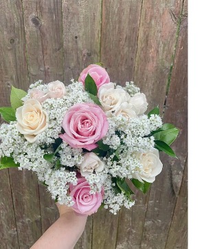 Pink & white roses  