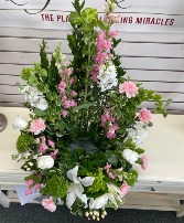 Pink & White Urn 