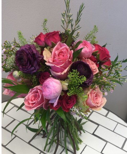 Pinks and Plum Handheld Bouquet Handheld Bouquet