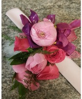 Pinks and pretty Wrist corsage