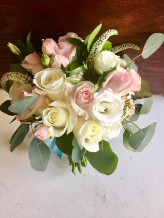 Pinks and whites bridal bouquet