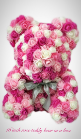 Pinks and whites rose bear  Rose bear