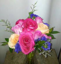 Pinks, Peach & Purples Bridal Bouquet
