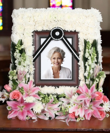 Pink+White Flower Frame 