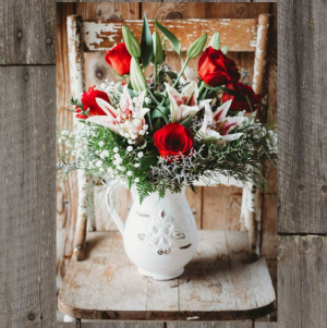 Pitcher Full of Roses and Lilies Fresh in Paris, KY | Chasing Lilies Floral Pitcher Full of Roses and Lilies Fresh in Paris, KY | Chasing Lilies Floral