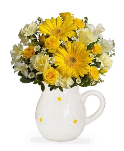 SOLD OUT  Pitcher of Charm Floral Bouquet