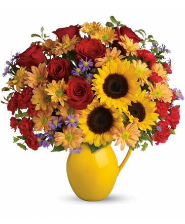 Sunny Day Pitcher of Joy TFL01-1 in Rossville, GA | Ensign The Florist