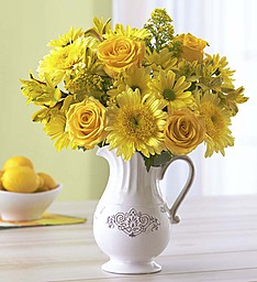 Pitcher of Sunshine Cheerful Blooms, Keepsake Pitcher in Gainesville, FL | PRANGE'S FLORIST Pitcher of Sunshine Cheerful Blooms, Keepsake Pitcher in Gainesville, FL | PRANGE'S FLORIST