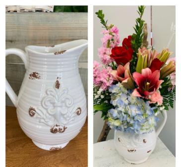 Pitcher Perfect Mixed Vase Arrangement in Port Neches, TX | Azalea's Florist