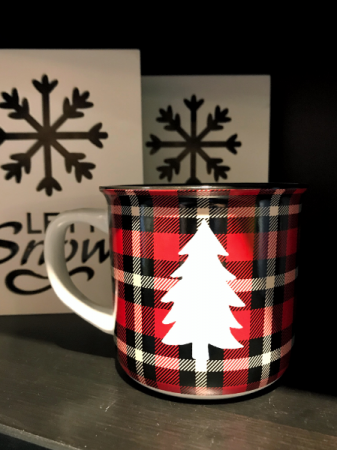 Plaid Christmas Tree Mug