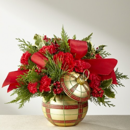 Christmas Plaid Ornament Christmas Arrangement