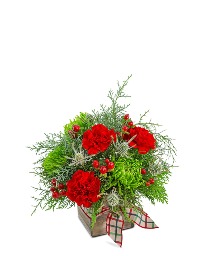 Plaid Tidings Flower Arrangement