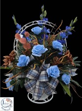 'Plaid' Weighted Silk Sympathy Basket  