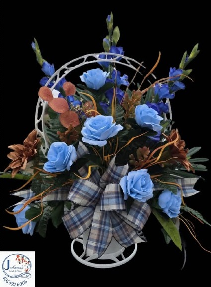 'Plaid' Weighted Silk Sympathy Basket