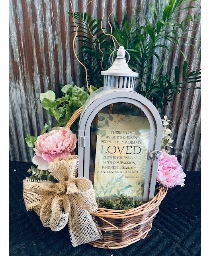 Plant Garden With Lantern With a Light Up Candle  