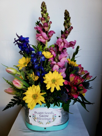 Plant Seeds Grow Blessings Fresh flower arrangement