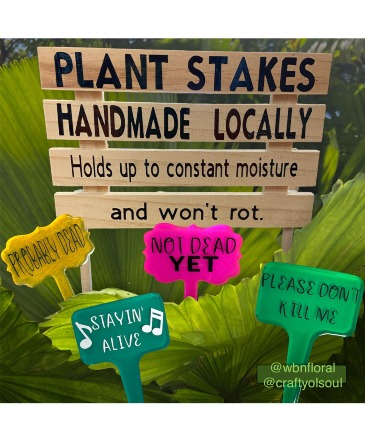 Plant Stakes Local Made in Arlington, WA | What's Bloomin' Now Floral