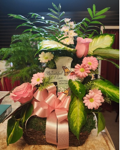 Planter Basket with add on Memorial Cross