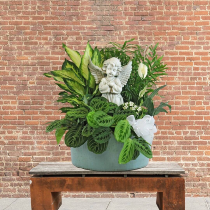 Planter with Angel