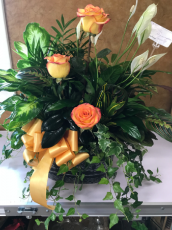 Planter With Fresh Sympathy