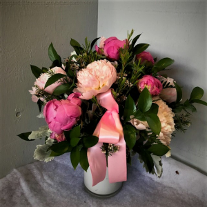 Playful Peonies Vase in Woburn, MA | HILLSIDE FLORIST INC. Playful Peonies Vase in Woburn, MA | HILLSIDE FLORIST INC.