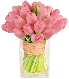 PLEASANTLY PINK TULIP BOUQUET in Germantown, MD - GENE'S FLORIST & GIFT ...