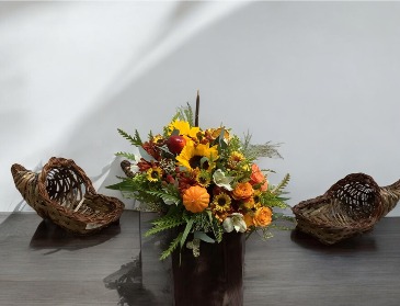 Plenty Abounds Our Lives Cornucopia Arrangement in Culpeper, VA | ENDLESS CREATIONS FLOWERS AND GIFTS