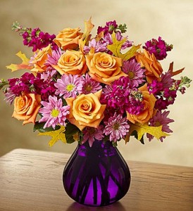 Plum Crazy for Autumn In Ruebenesque Deep Purple Vase