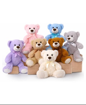 plush 13.5" teddy bear (multi colors) gift