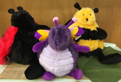 Plush Butterfly, Bee and Ladybug 