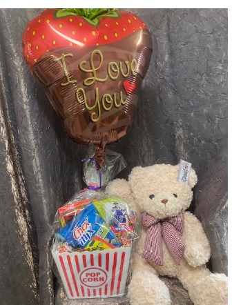 Plush, Candy & Balloon COMBO  in Tishomingo, OK | Sara's Heartfelt Flowers & Gifts