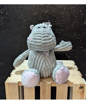 Plush Grey Hippo 