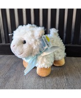 Plush Lamb w/ Blue Bow 