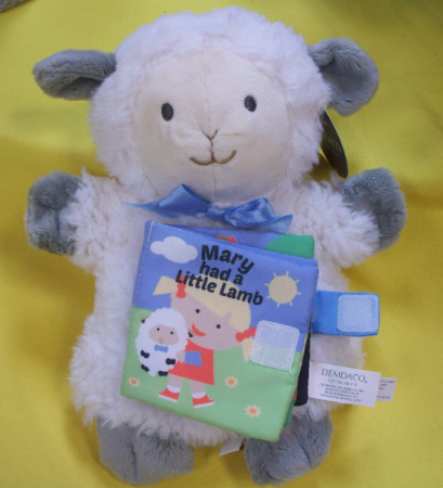 Plush Lamb with attached book 