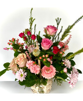 Blush Pink Basket Arrangement Powell Florist  Exclusive