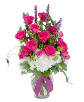Plush Pink Vase Arrangement
