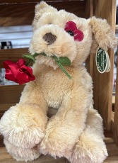 Plush Puppy with Rose 