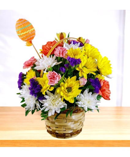 Poached Petals Basket Arrangement
